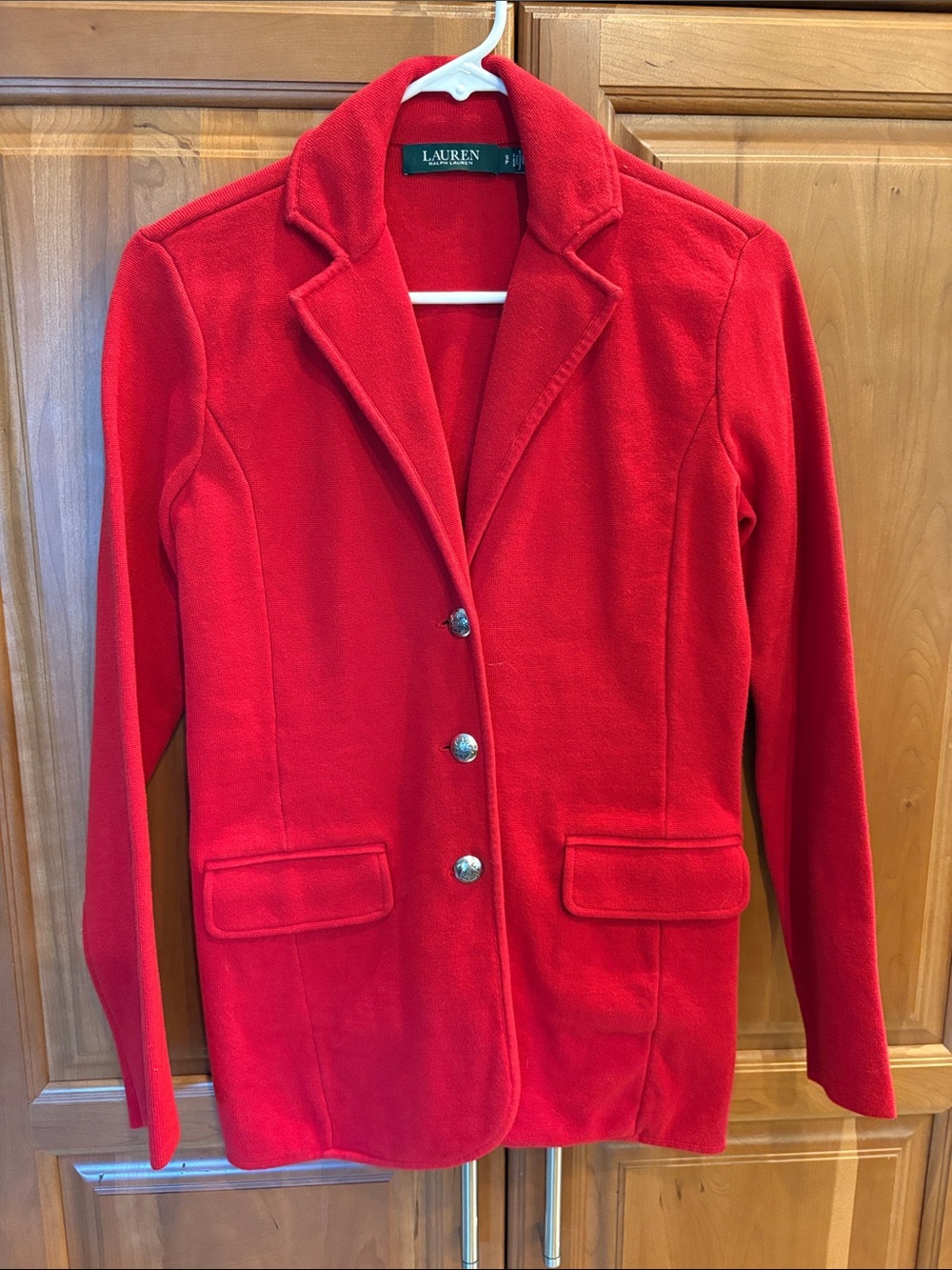 Lauren Ralph Lauren Bright Red Tailored Blazer Small